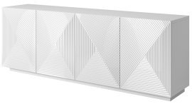 Kommode auf Sockel Asha 200 4D - weiß glänzend