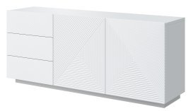 Kommode auf Sockel Asha 167 2D3SZ - weiß glänzend