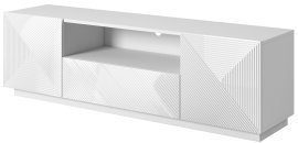 TV-Kommode auf Sockel Asha 167 2D1SZ - weiß glänzend