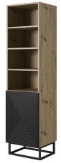 Regal mit Metallrahmen Asha 50 1D - schwarz/Artisan Eiche