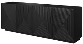 Kommode auf Sockel Asha 200 4D - schwarz