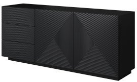 Kommode auf Sockel Asha 167 2D3SZ - schwarz