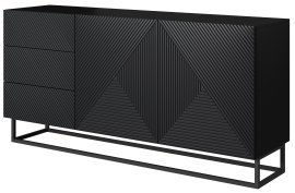 Kommode mit Metallrahmen Asha 167 2D3SZ - schwarz