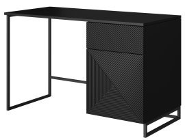 Schreibtisch mit Metallrahmen Asha 120 1D1SZ - schwarz