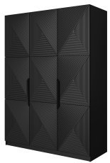 Garderobenschrank auf Sockel Asha 150 3D - schwarz