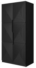 Garderobenschrank auf Sockel Asha 100 2D - schwarz
