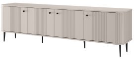 TV-Kommode Vesper 187 4D - Kaschmir, auf schwarzen Beinen