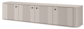 Ständiges TV-Sideboard Vesper 187 4D - Kaschmir, schwarze Griffe