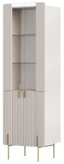 Vitrine Malmi 60 4D - Kaschmir, goldene Beine