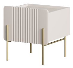 Nachttisch Malmi 45 1SZ - Kaschmir, goldene Beine