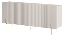 Kommode Malmi 200 4D - Kaschmir, goldene Beine