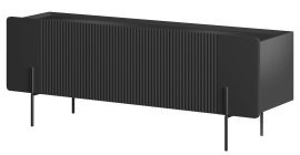 TV-Kommode Malmi 150 2D1SZ - schwarz, schwarze Beine