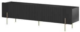 TV-Kommode Malmi RTV 200 2D2SZ - schwarz, goldene Beine