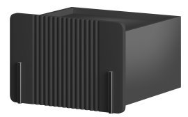 Stilvoller Nachttisch Malmi 45 1SZ - schwarz, schwarzes Dekor