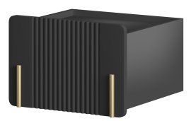 Stellenhängender Nachttisch Malmi 45 1SZ - schwarz, goldene Dekoration