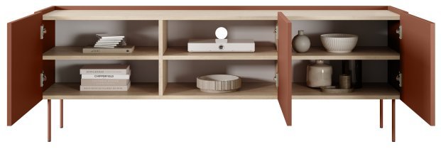 TV-Kommode Desin 170 3D - Keramik Rot