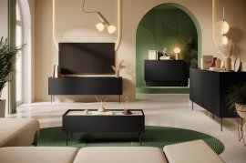 Wohnzimmer und Schlafzimmer Desin - schwarz