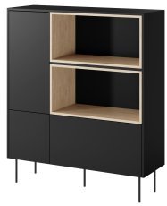 Kommode Desin 120 2D1SZ - schwarz