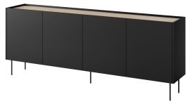 Kommode Desin 220 4D4SZ - schwarz