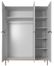 Garderobenschrank Nicole 150 3D - weiß