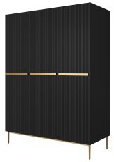 Garderobenschrank Nicole 150 3D - schwarz
