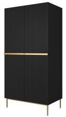 Garderobenschrank Nicole 100 2DP2SZ - schwarz
