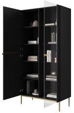 Vitrine Nicole 100 2D - schwarz