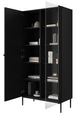 Vitrine Nicole 100 2D - schwarz
