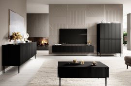 Wandwohnzimmer und Schlafzimmer Nicole - schwarz