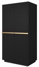 Garderobenschrank auf Sockel Nicole 100 2DP2SZ - schwarz