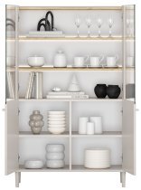 Bogart - Vitrine Elivo 100 2D mit Beinen – Kaschmir/geölte Eiche