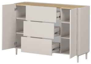Bogart - Kommode Elivo 150 2D3SZ mit Beinen – Kaschmir/geölte Eiche