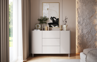 Bogart - Kommode Elivo 150 2D3SZ mit Beinen – Kaschmir/geölte Eiche