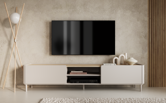 Bogart - TV-Kommode Elivo 220 1K1SZ mit Beinen – Kaschmir / geölte Eiche