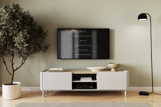 Bogart - TV-Kommode Elivo 170 1K1SZ mit Beinen – Kaschmir / geölte Eiche