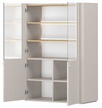 Bogart - Vitrine Elivo 100 2D – Kaschmir/geölte Eiche