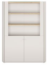 Bogart - Vitrine Elivo 100 2D – Kaschmir/geölte Eiche