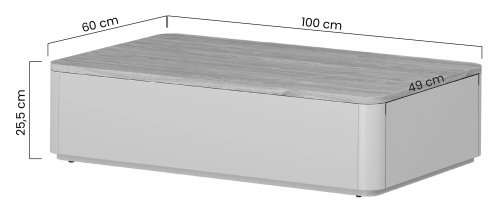 Bogart - Couchtisch Elivo 100 2SZ – Kaschmir/geölte Eiche