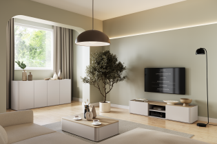 Bogart - TV-Kommode Elivo 170 1T1S – Kaschmir / geölte Eiche