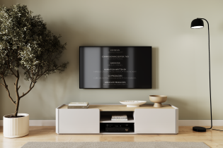 Bogart - TV-Kommode Elivo 170 1T1S – Kaschmir / geölte Eiche