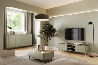 Bogart - Wohn- und Schlafzimmer Elivo mit Beinen – Eukalyptus/Baltic Dune Eiche