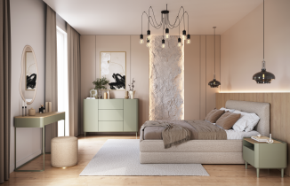 Bogart - Wohn- und Schlafzimmer Elivo mit Beinen – Eukalyptus/Baltic Dune Eiche