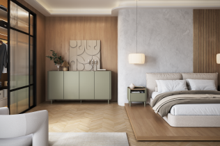 Bogart - Wohn- und Schlafzimmer Elivo mit Beinen – Eukalyptus/Baltic Dune Eiche