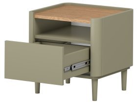 Bogart - Nachttisch Elivo 50 1SZ mit Beinen – Eukalyptus/Baltic-Dune-Eiche