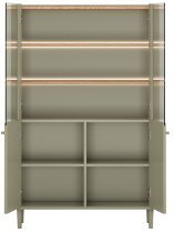 Bogart - Vitrine Elivo 100 2D mit Beinen – Eukalyptus/Baltic Dune Eiche