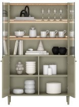 Bogart - Vitrine Elivo 100 2D mit Beinen – Eukalyptus/Baltic Dune Eiche