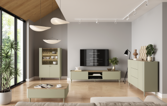 Bogart - Couchtisch Elivo 100 2SZ mit Beinen – Eukalyptus/Baltic Dune Eiche