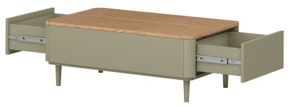 Bogart - Couchtisch Elivo 100 2SZ mit Beinen – Eukalyptus/Baltic Dune Eiche