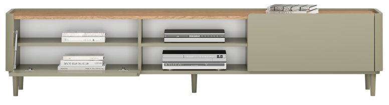 Bogart - TV-Kommode Elivo 220 1K1SZ mit Beinen – Eukalyptus/Baltic-Dune-Eiche