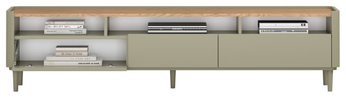 Bogart - TV-Kommode Elivo 200 1K2SZ mit Beinen – Eukalyptus/Baltic Dune Eiche